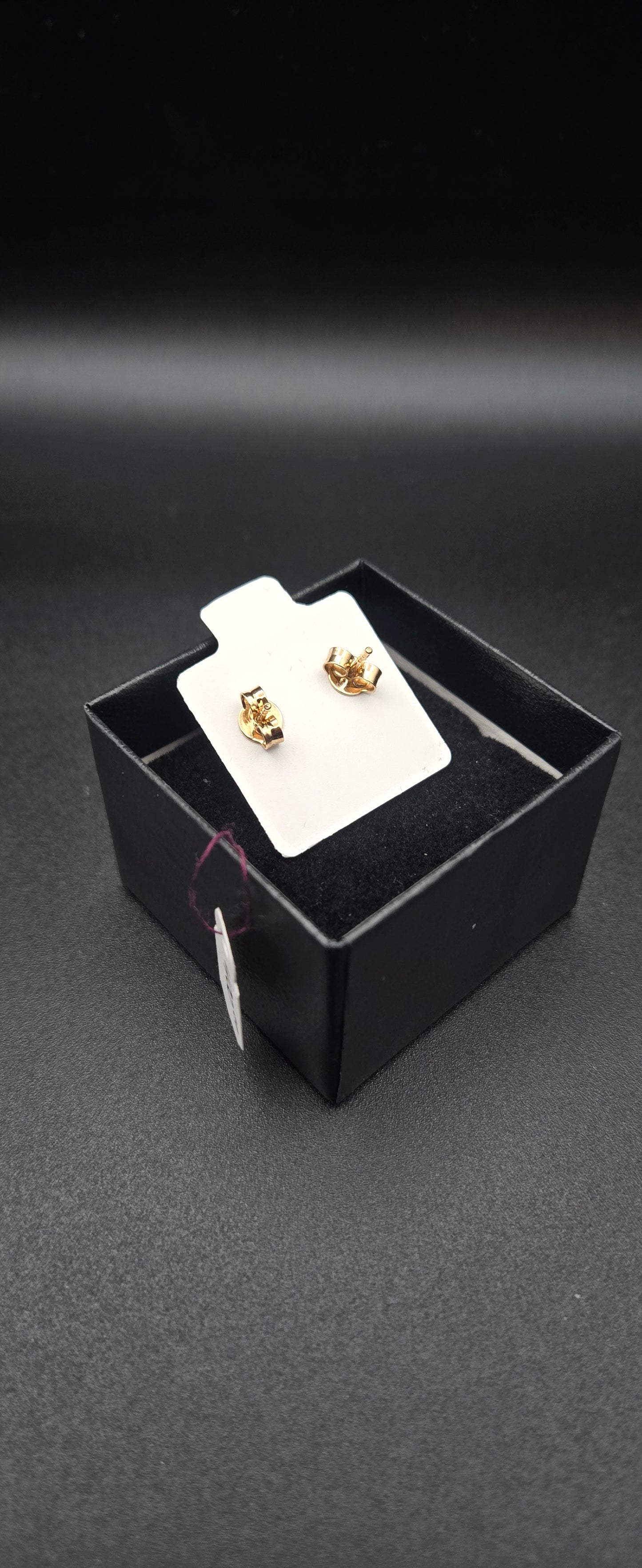 14K Solid Gold Natural Diamond Stud Earrings – 0.03 CT Minimalist