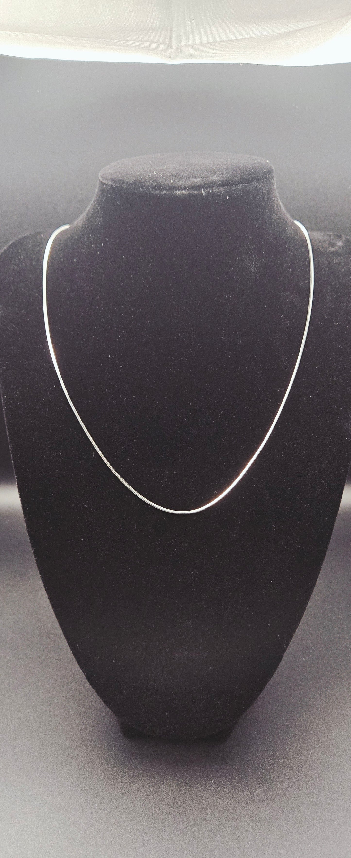 925 Sterling Silver Snake Chain Necklace 18 Inch Square Chain